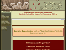 Tablet Screenshot of millcreeklabradoodles.com